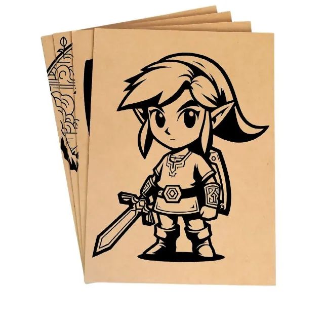 Quadro Rústico esculpida Legend of Zelda Hyrule  Gamer Retro - Foto 6