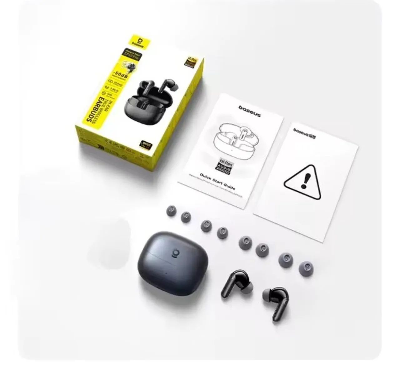 Fone Baseus EPo 10Pro Preto Lacrado Bt-6.0 50 Db 6 microfone  - Foto 3