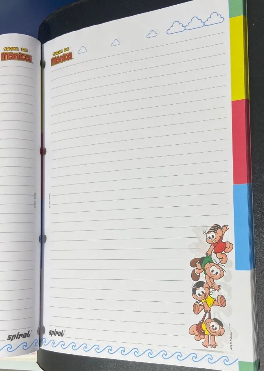  Bloco de fichário turma da Mônica 65675278925443121