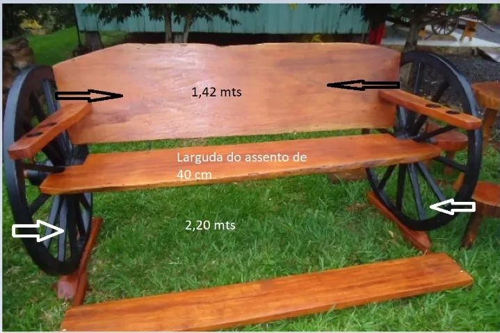 Banco Roda de Carroça - Foto 2