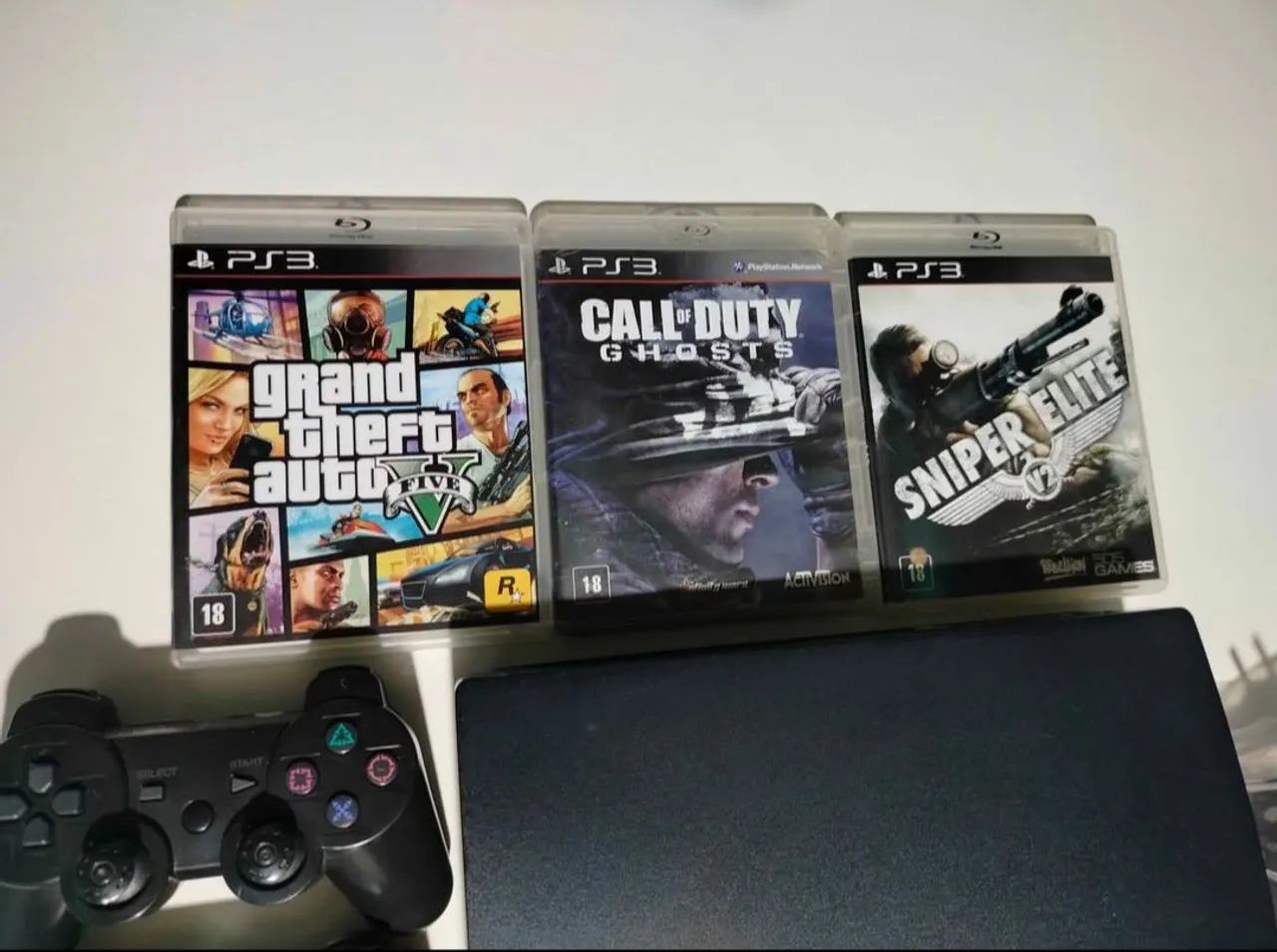 PS3 SLIM COM 5 JOGOS - Foto 3
