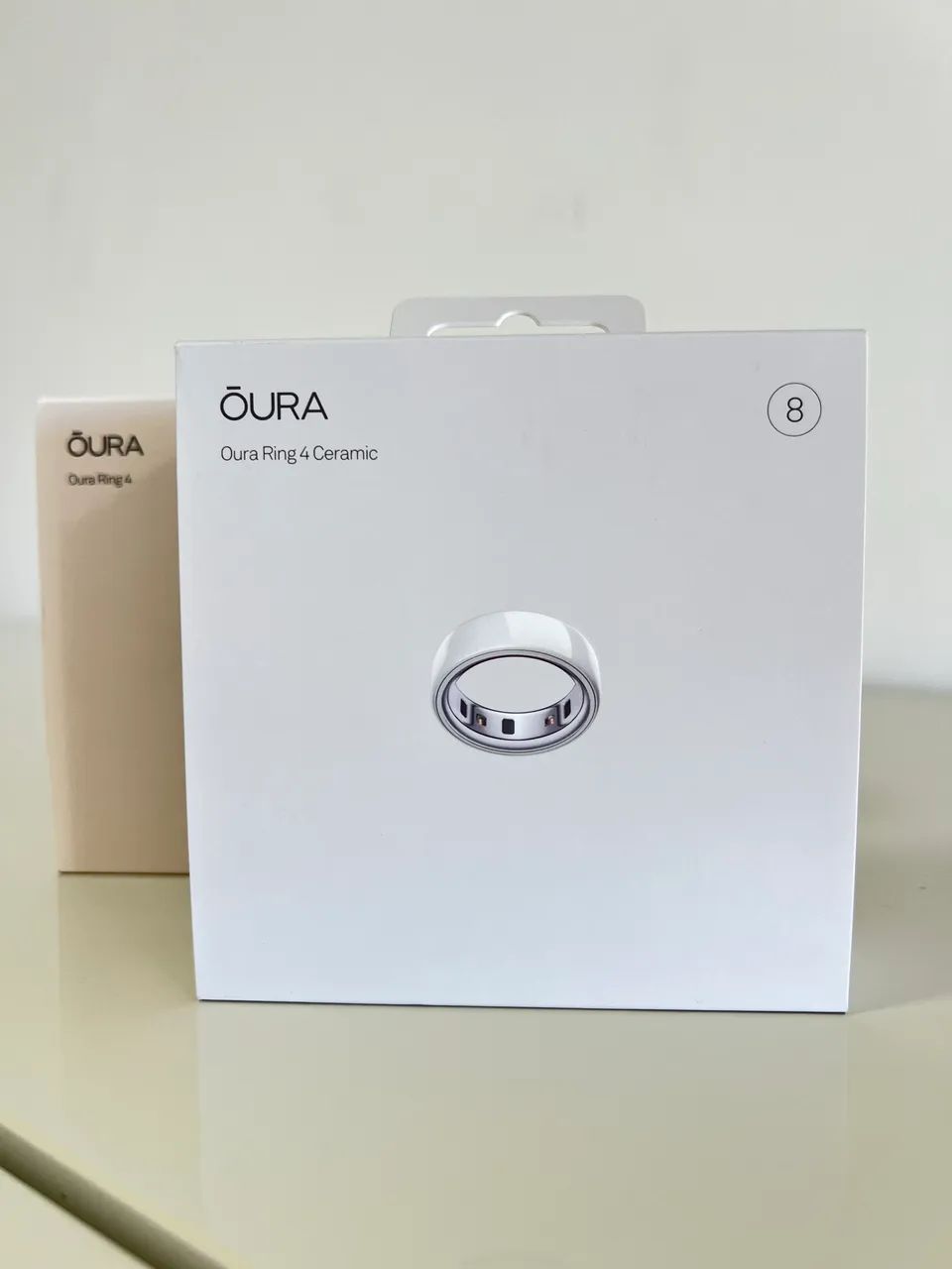 OURA RING 4 TAMANHO 8 CERAMIC BRANCO - Foto 2