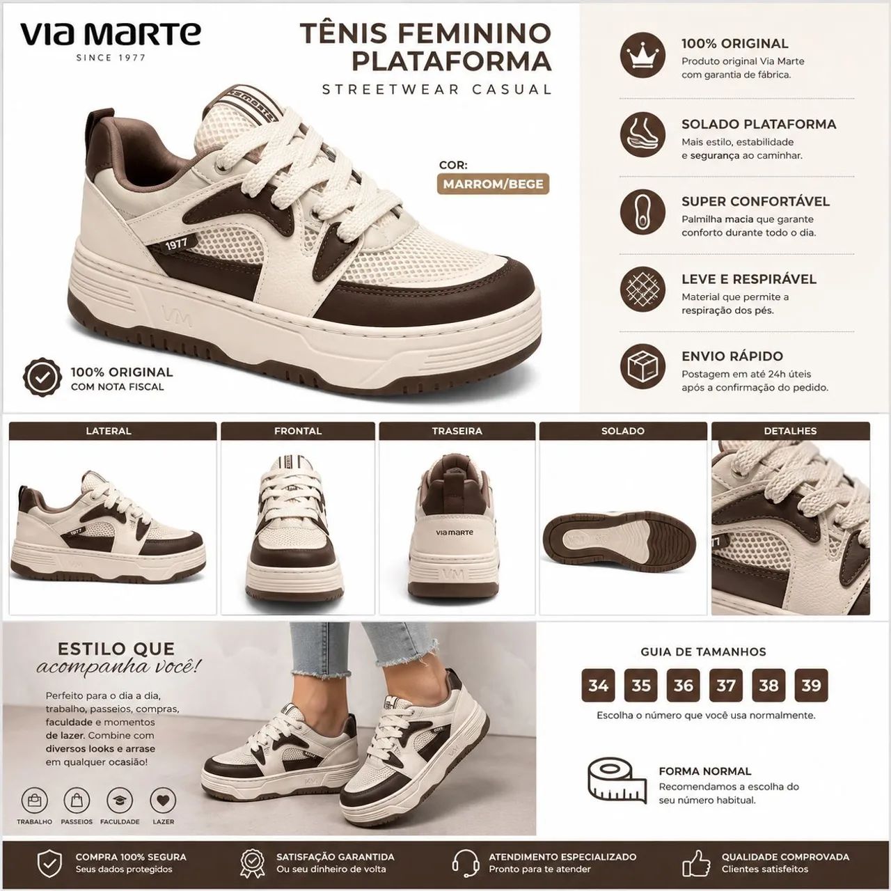 Vende se Tênis Via Marte Original - Foto 5