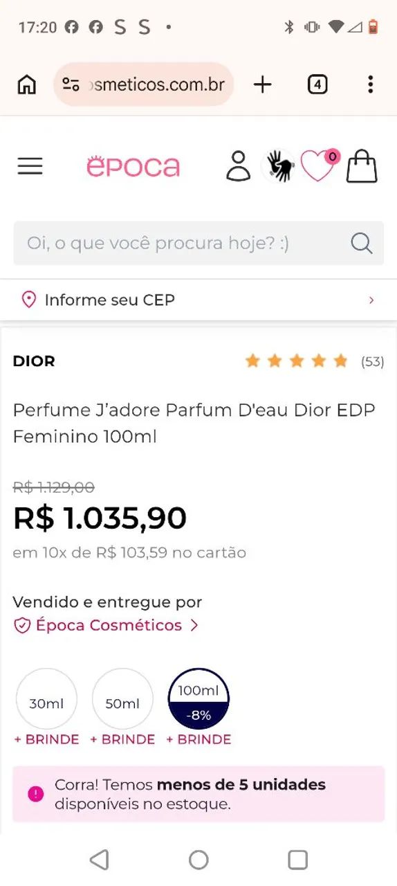 Perfume J'adore Parfum d'eau  - Foto 3
