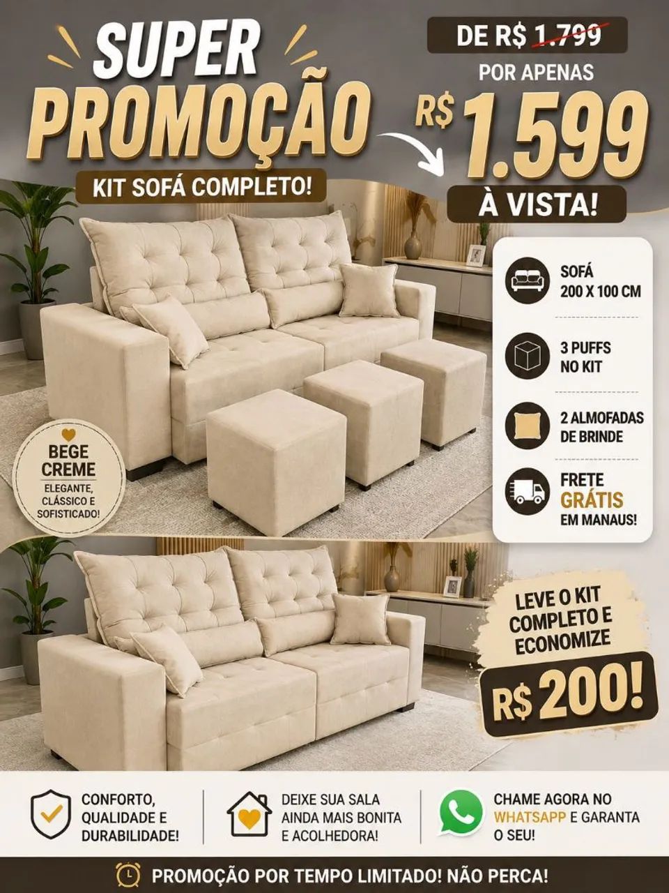 *Promoção* Kit sala de estar