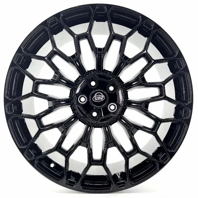 JOGO DE RODAS LAND ROVER DEFENDER ARO 23X10 PRETO BRILHANTE 5X120