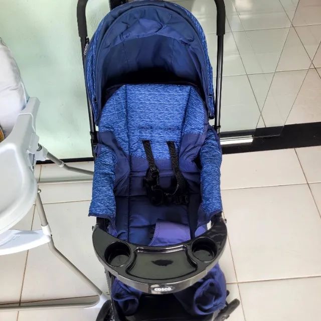Carrinho de bebê com bebê conforto  - Foto 2