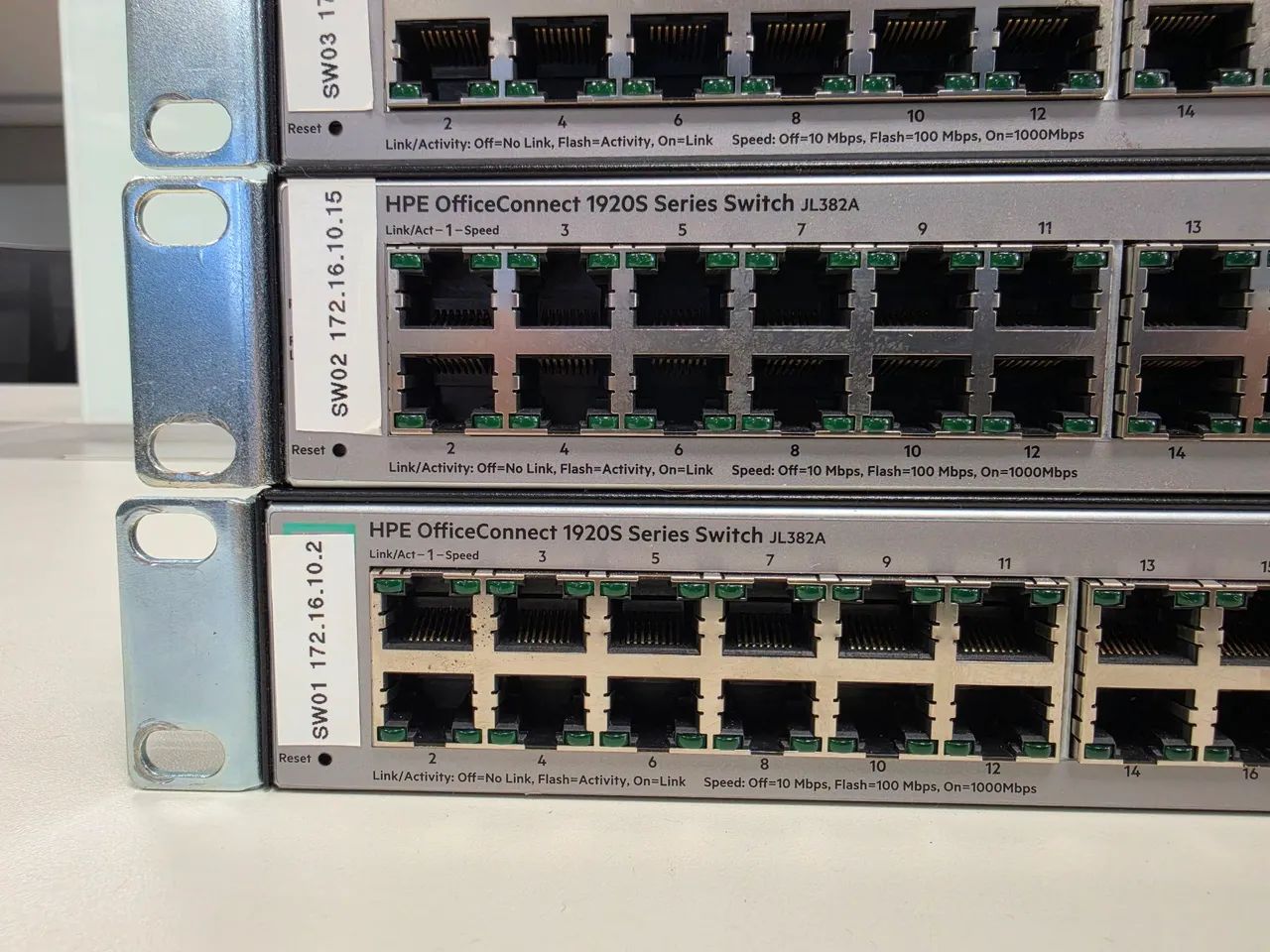 Valor unitário 3x Switch hpe 1920s 48g 4sfp