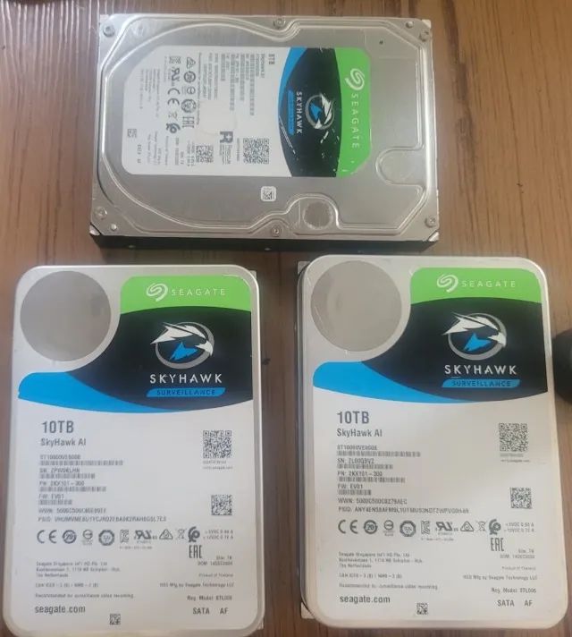 HDs externos e internos Skyhawk 8TB e 10TB