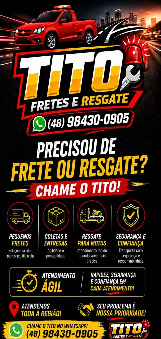 Pequenos fretes e resgate para motos na grande Florianópolis 