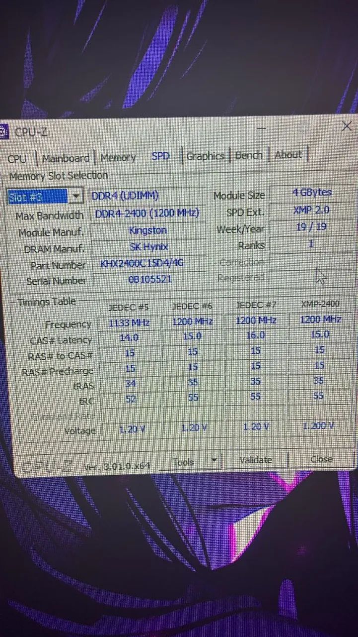 Memória 4 gb ddr4
