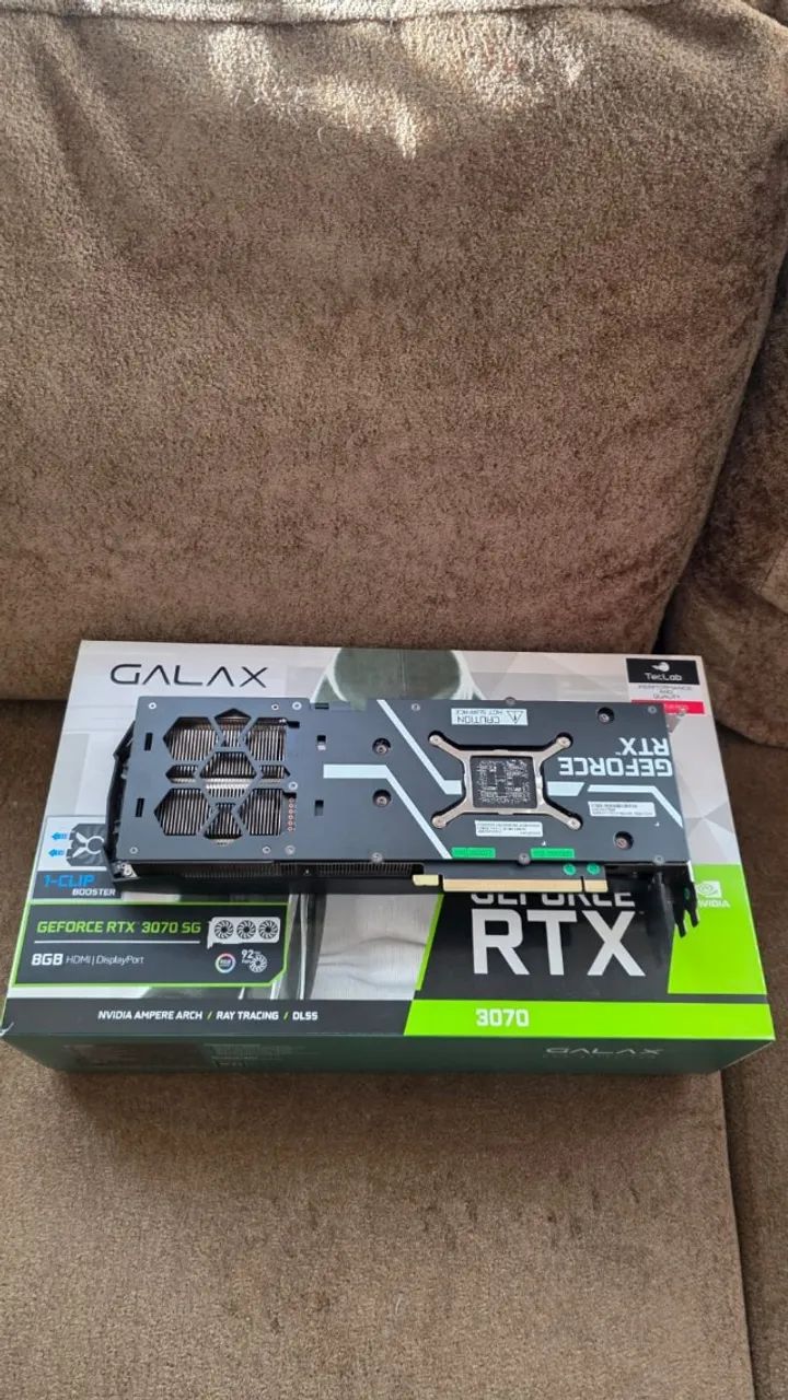 RTX 3070 GPU Placa de vídeo Galax 3 fans - Foto 3