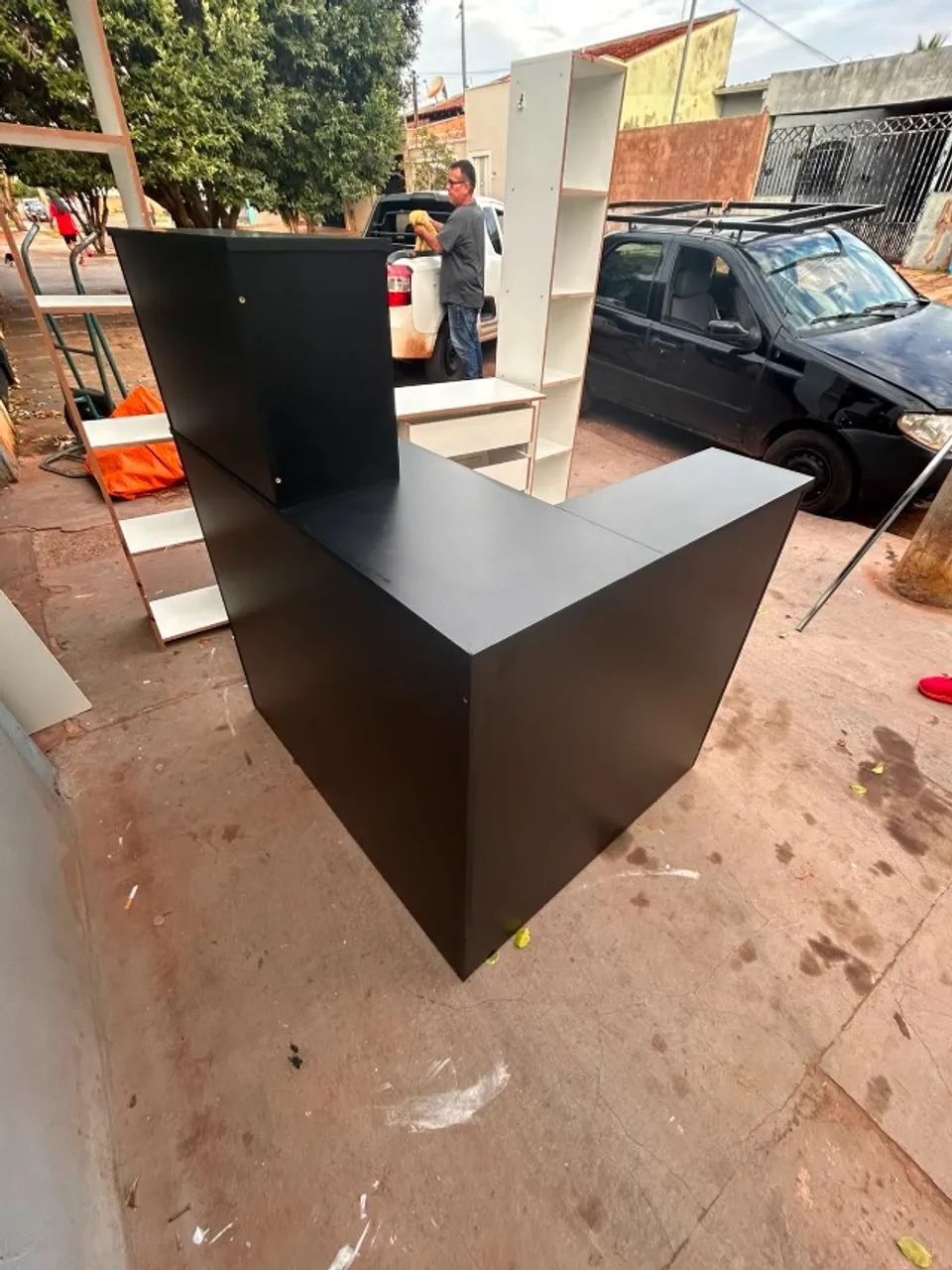 BALCÃO ATENDIMENTO/1 GAVETA CM CHAVE MDF NOVO  - Foto 3