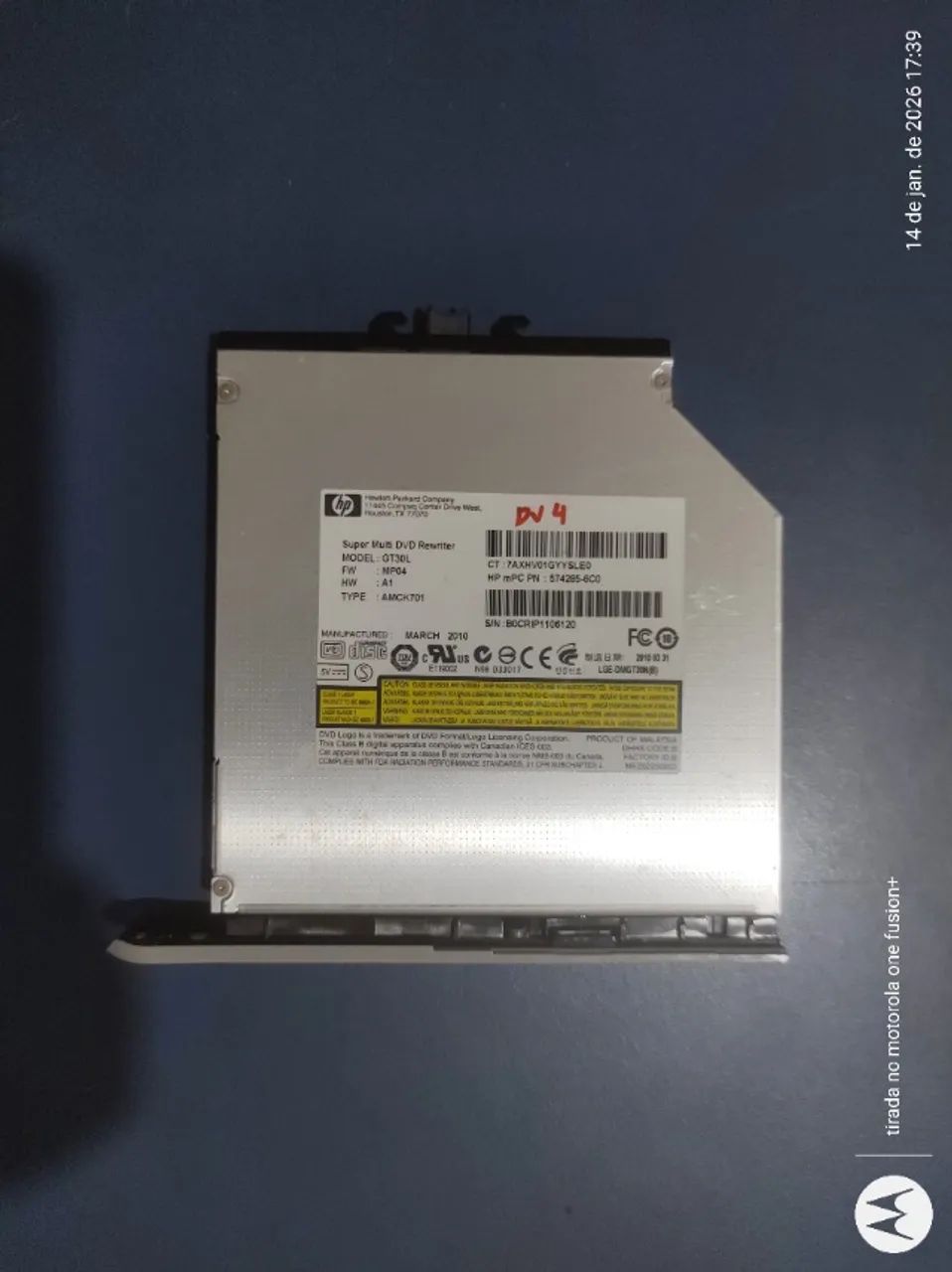 LEITOR DE DVD PARA NOTEBOOK HP DV4
