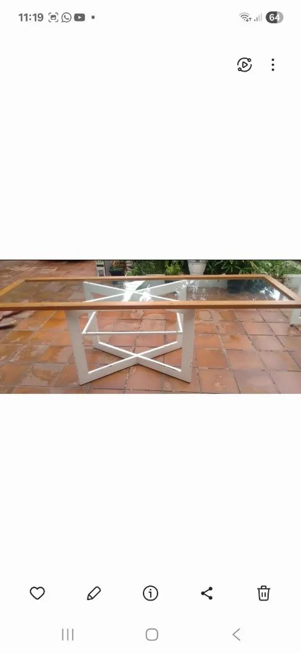 Base para mesa ferro galvanizado