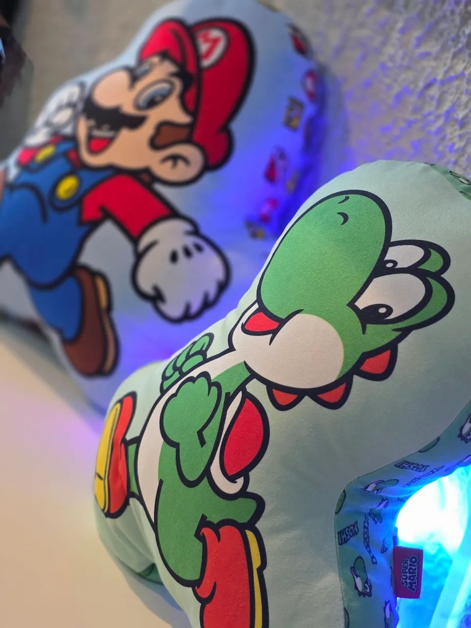 Super Mario e Yoshi Almofadas Colecionáveis OFICIAIS 