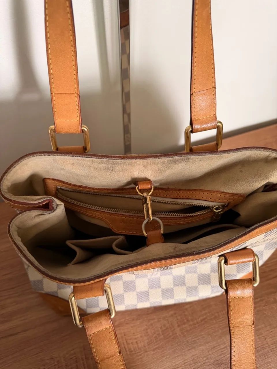 bolsa tote louis vuitton hampstead damier azur - Foto 3
