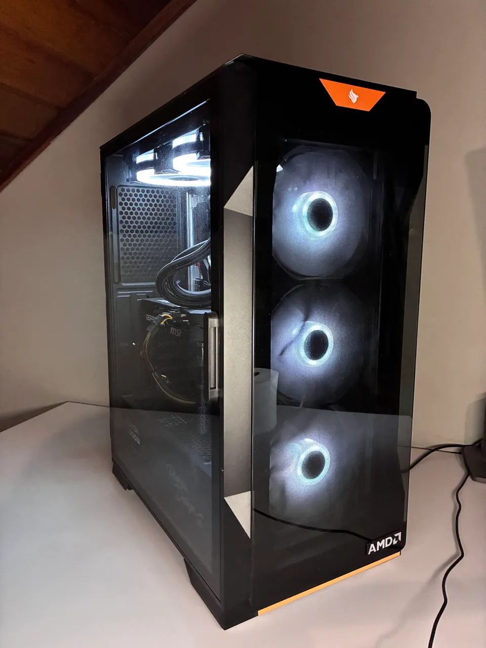 Computador Gamer Ryzen 7 5700X SSD 1TB 32GB RAM RTX 5060 8GB - Foto 3