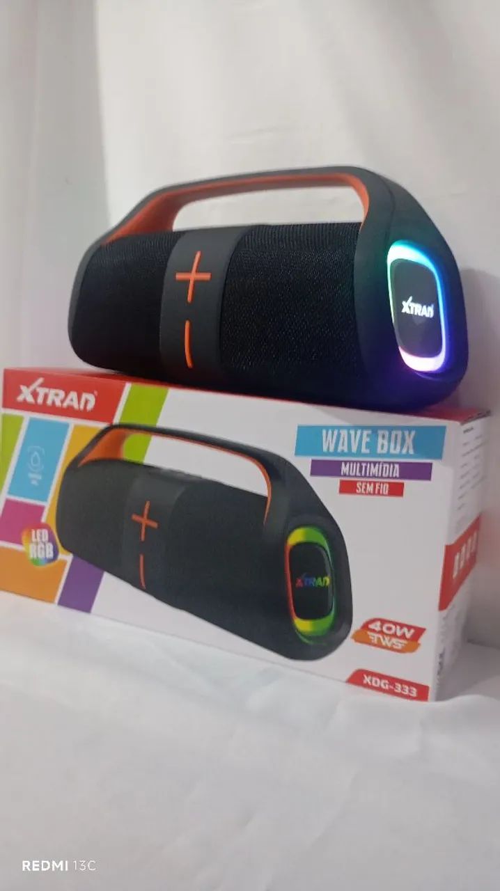 CAIXA DE SOM BOMBOX XTRAD WAVE BOX 40W ALTA POTÊNCIA (Nova lacrada
