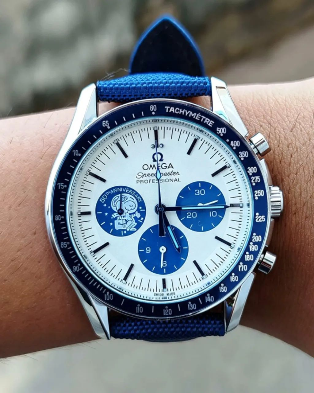 Relógio Ômega Snoopy Pulseira em Nylon  - Foto 5