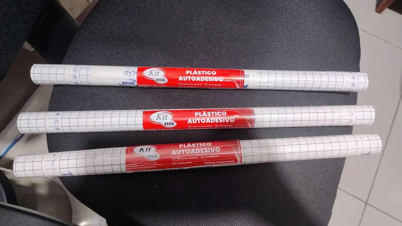 Plástico Autoadesivo Transparente Kit stick 2m novo