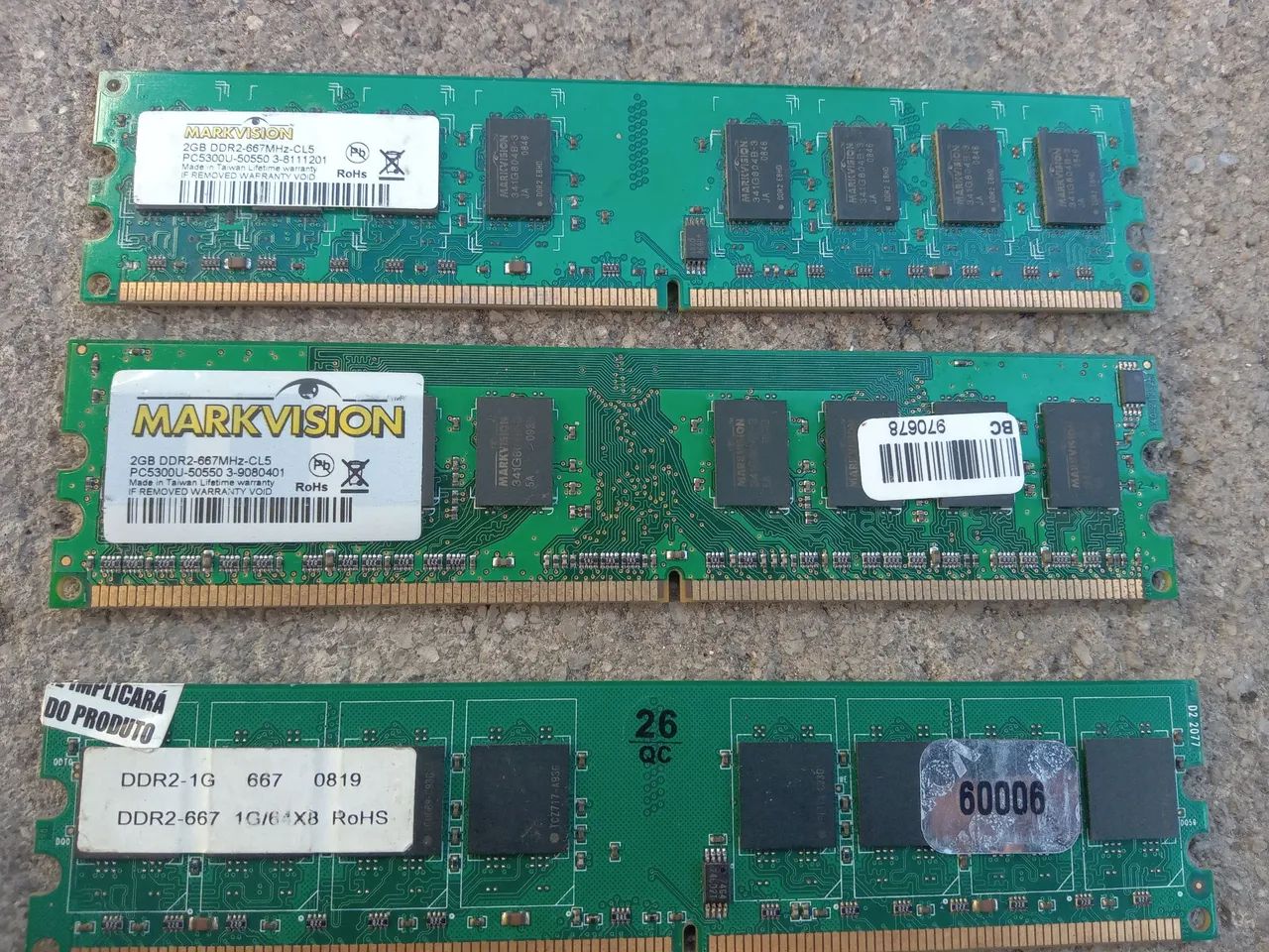 Conjunto de pentes de memória DDR2 - Foto 3