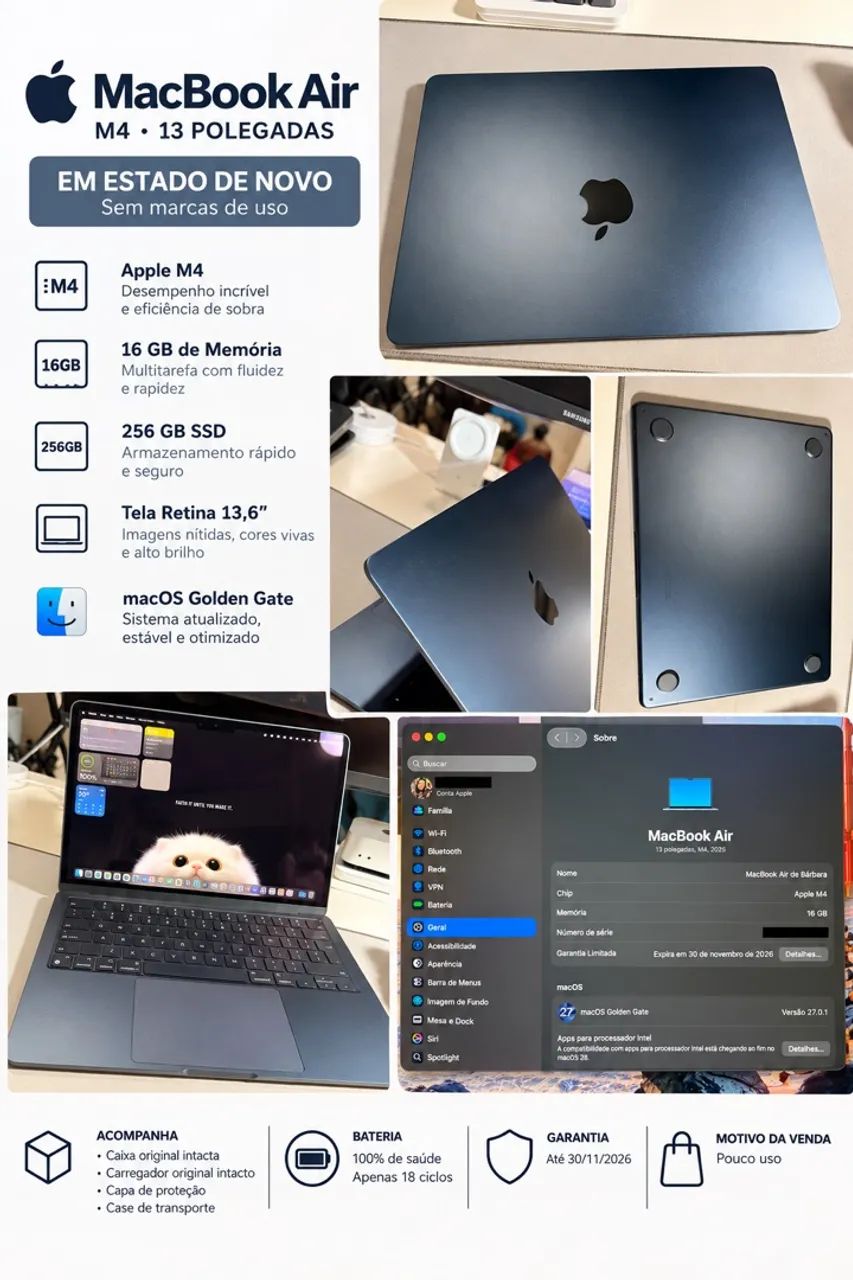 MacBook Air m4 - estado de novo!