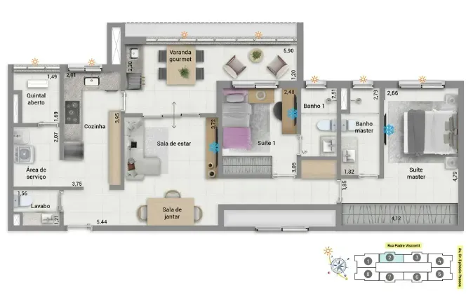 PLANTA 92m²
