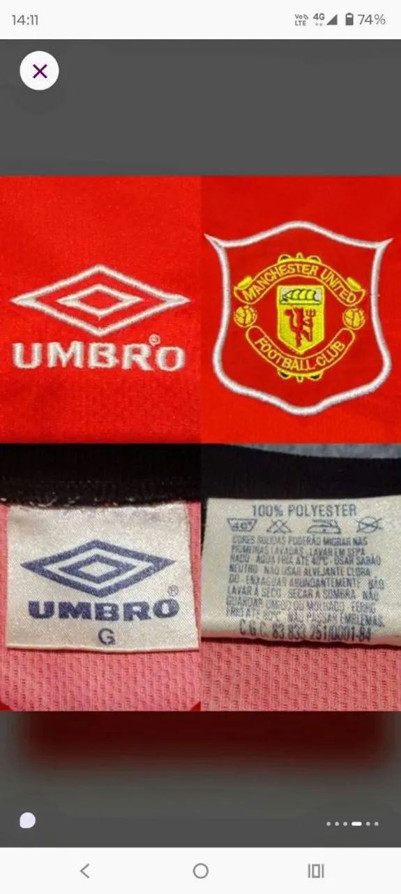 Camisa Manchester United original 1995 - Foto 5