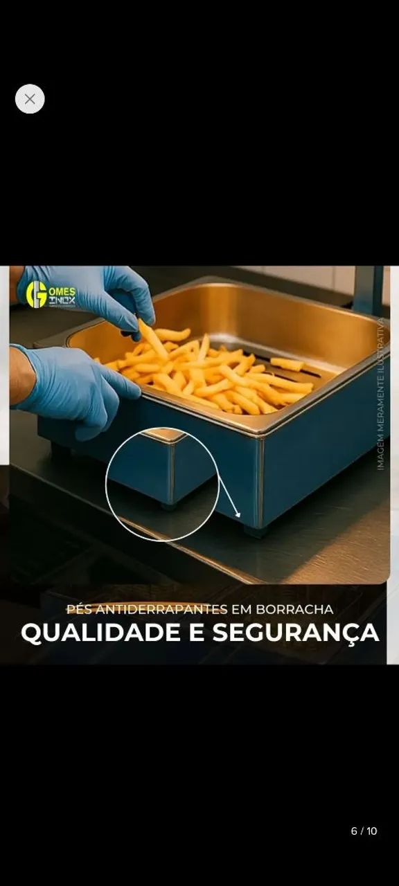 Conservado de batata ,polenta ,salgados com duas cubas inox ,nova !  - Foto 5