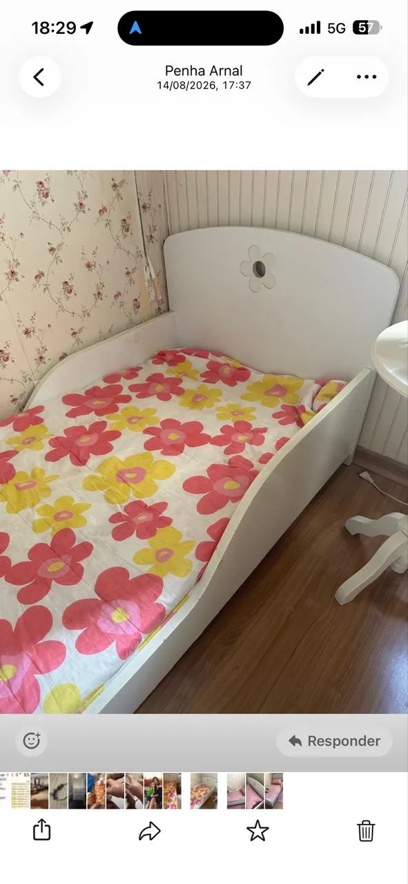 Cama infantil de solteiro branca - Foto 4