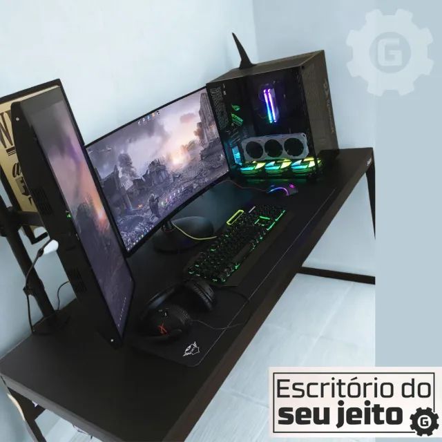 Mesa para Computador Reforçada 1,5m NOVA Estilo Industrial Multiuso de Notebook Estudo