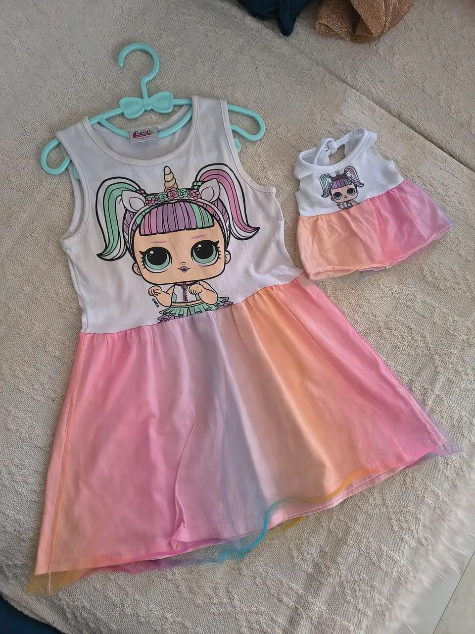 Vestido Menina e Boneca 4 anos