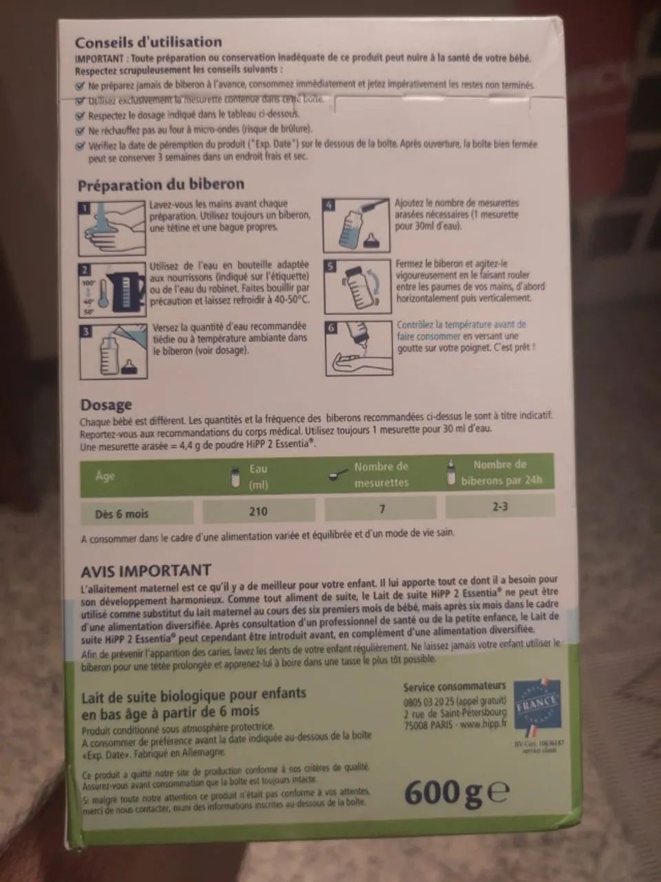 Formula bebe a partir de 6 meses Hipp organica - Foto 4