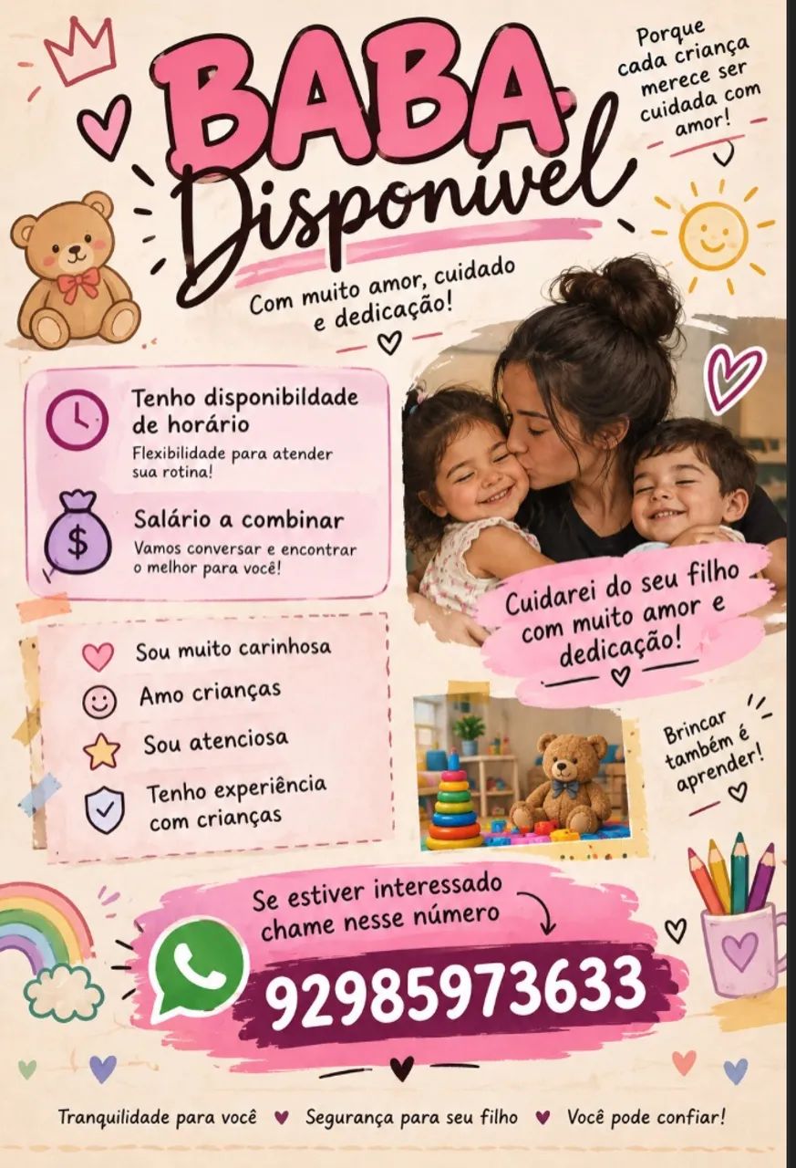 Babá disponível 