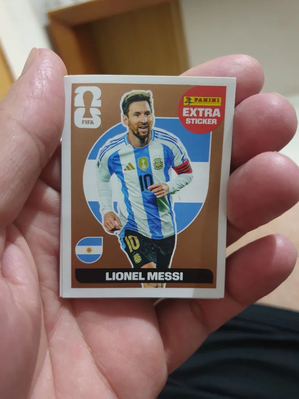 Figurinha bronze messi