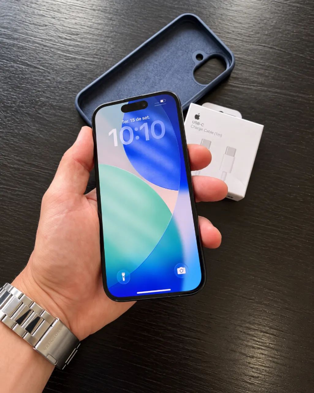 iPhone 16 Impecável | Cabo e Capa - Foto 4