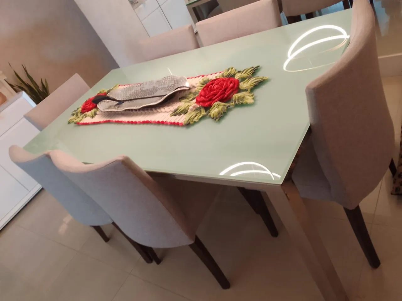 Mesa Jantar Inox com 6 cadeiras.  - Foto 4