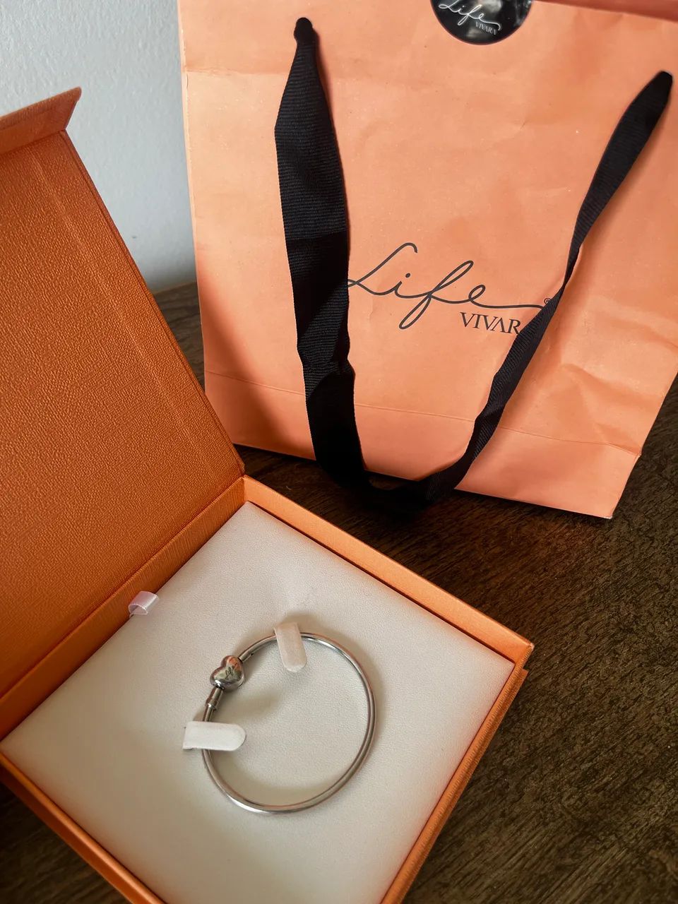 Pulseira Life Coração Em Prata 925 - Foto 3