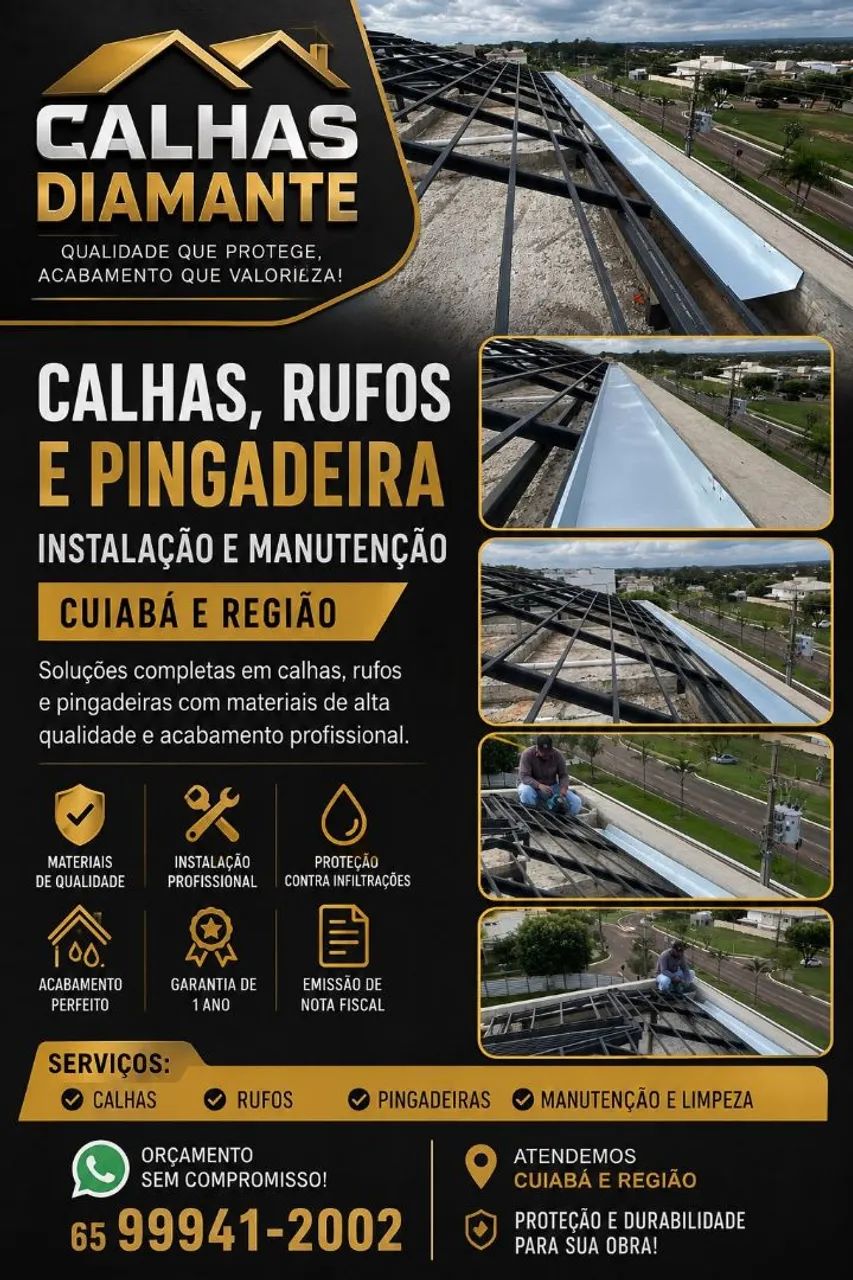 Instalação Calhas, Pingadeiras, e muito mais !