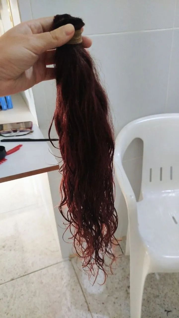 Cabelo humano ondulado/cacheado natural