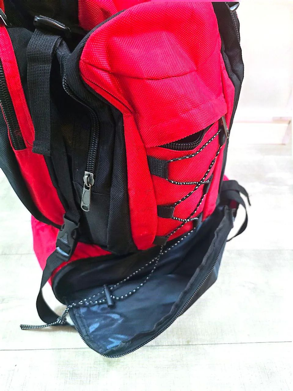Mochila de camping vermelha 130L - Foto 3