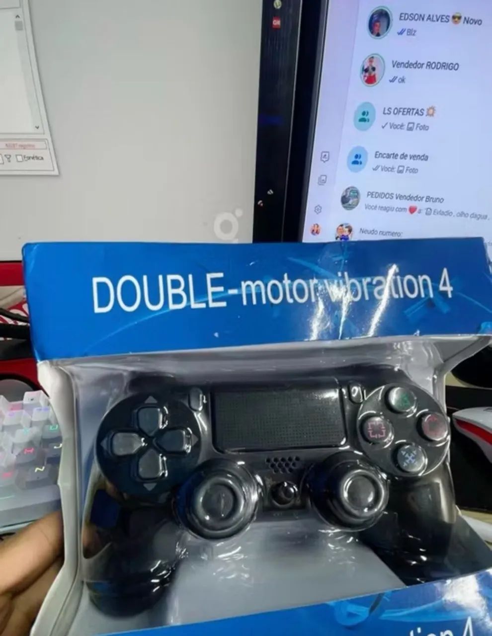Controle Bluetooth Sem Fio Compatível Com Ps4 Pc Notebook Celular Android iOS  - Foto 4