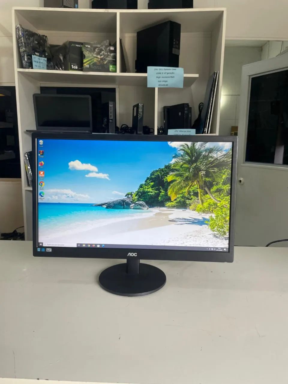 monitor 22 polegadas AOC vga resolução 1900x1080 full hd  perfeito com garantia e nf - Foto 5