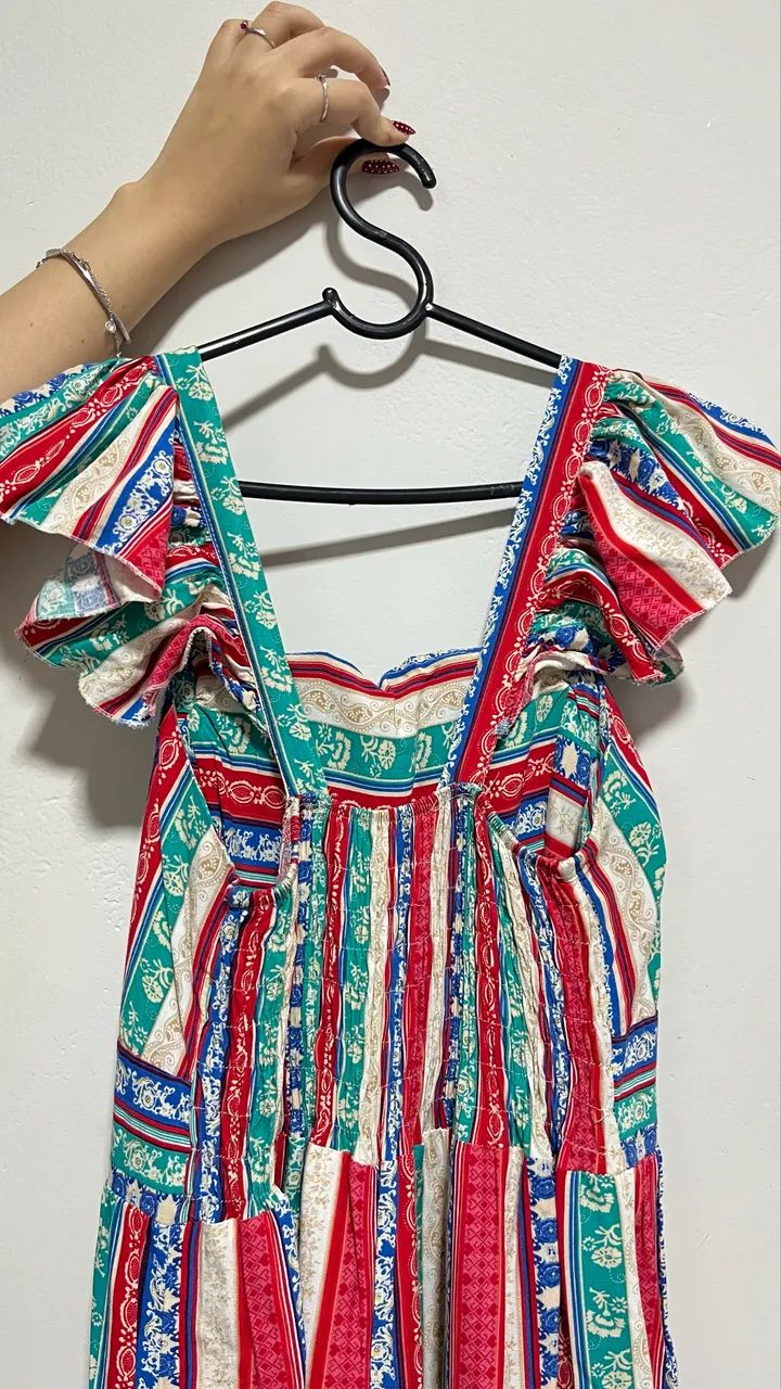 Vestido estampado longo  - Foto 3