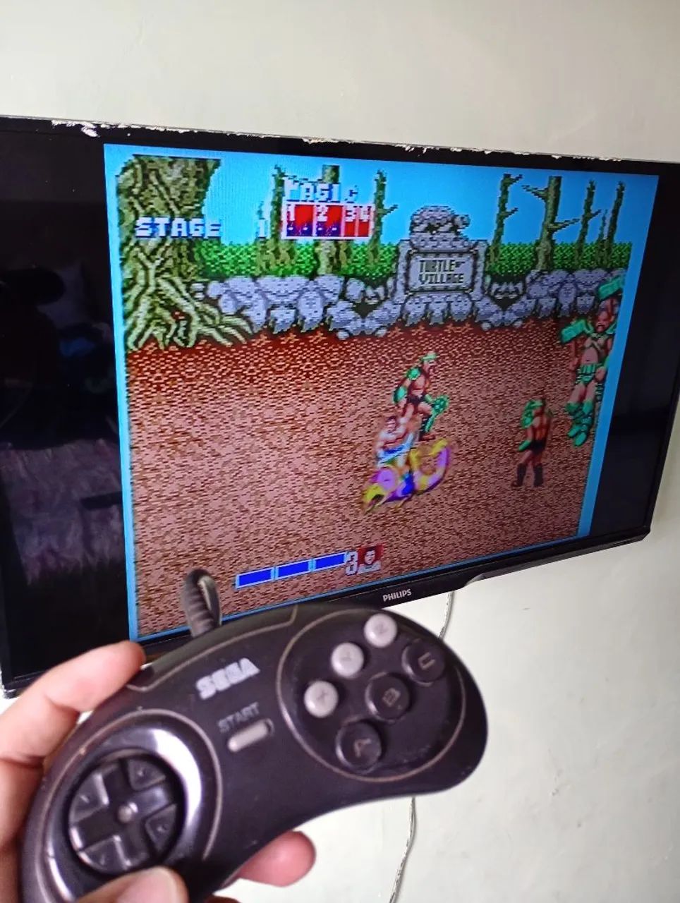 Mega Drive III Com 1 controle 1 jogo e cabos  - Foto 4