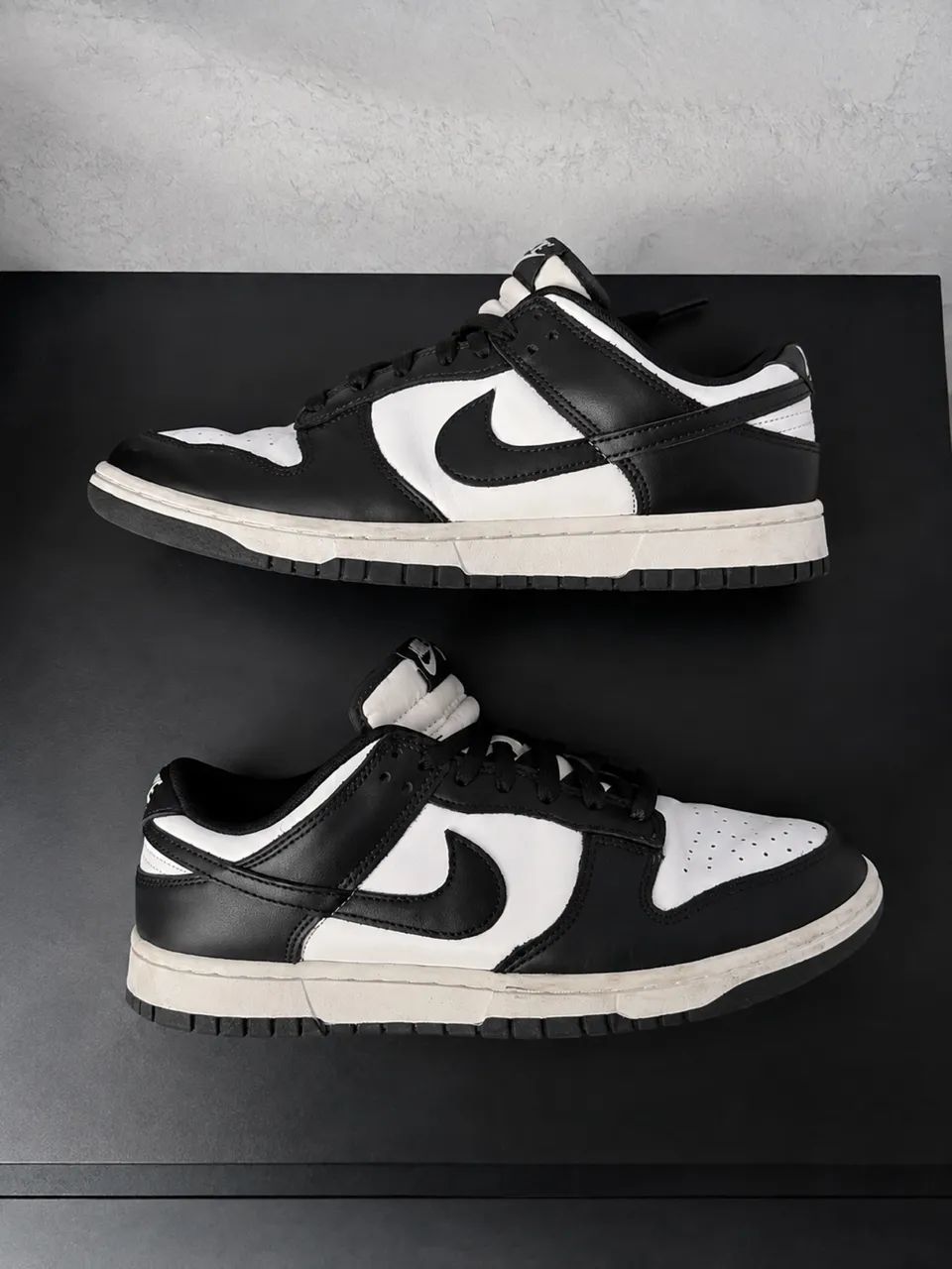 tênis nike dunk low retro preto e branco - 41