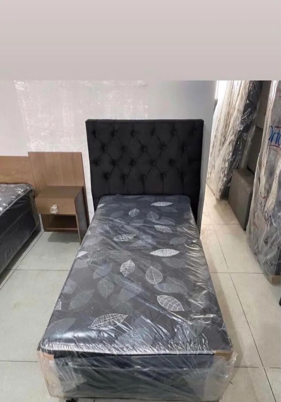 Cama box solteiro+cabeceira 