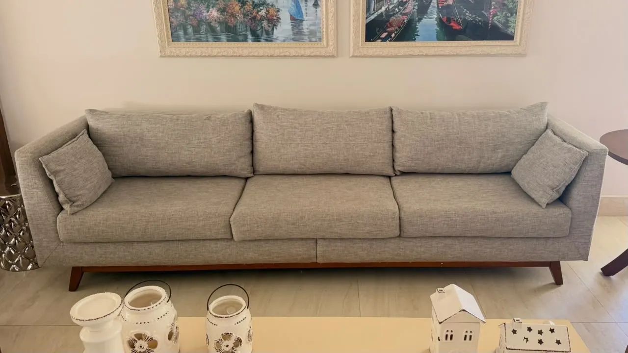 Sofá em linho cinza   - Foto 2