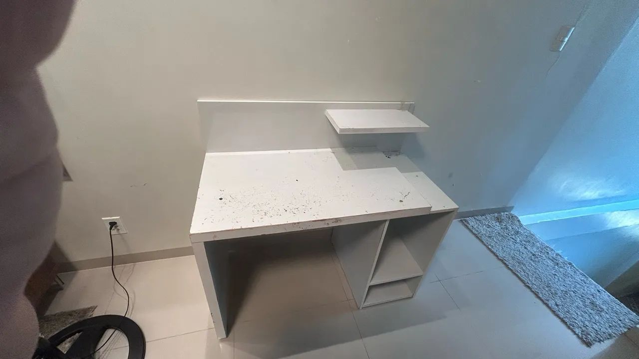 Escrivaninha branca MDF - Foto 4
